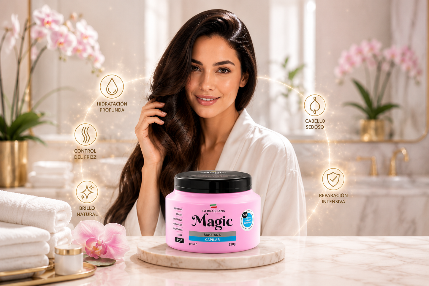 Máscara Capilar La Brasiliana 250g | Reparación Intensiva para un Cabello Suave y Brillante